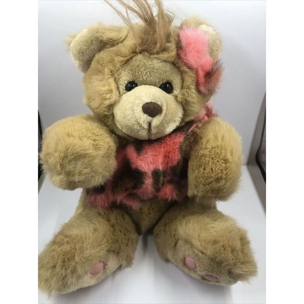 Teddy Bear Caveman Forebears Blue 10" Plush Stuffed Toy Westcliff Vintage 1990
